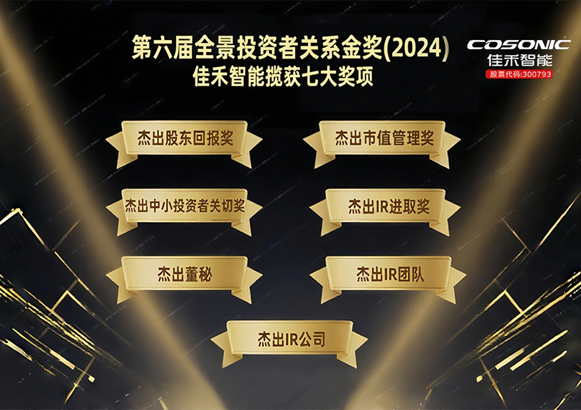 太阳集团2007网站智能揽获第六届全景投资者关系金奖(2024)七大奖项！